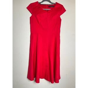 Dress Tells Women's Shift Dress Bright Red M Boardroom Chic Corp Feminine